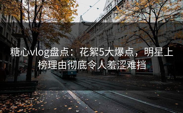 糖心vlog盘点：花絮5大爆点，明星上榜理由彻底令人羞涩难挡